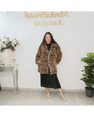 Abrigo de Pelo Animal Print - Estilo y Calidez