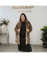 Abrigo de Pelo Animal Print - Estilo y Calidez