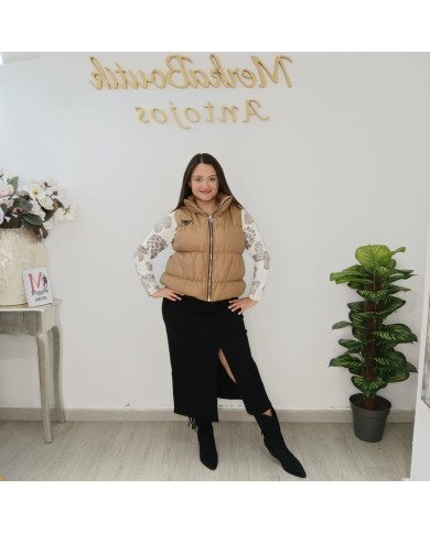 Chaleco Azabache - Puffer Vest Negro Acolchado y Deportivo