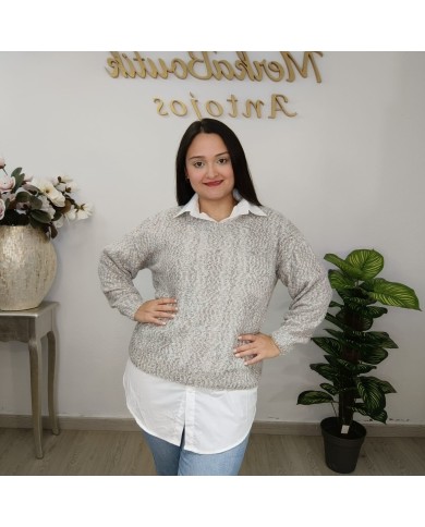 Jersey de Punto Suave Pelo Oversize Mujer | Jersey Fuzzy | Varios Colores