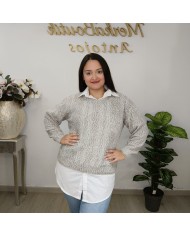 Jersey de Punto Suave Pelo Oversize Mujer | Jersey Fuzzy | Varios Colores