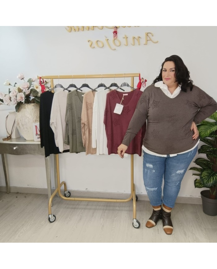 Camiseta Estrella Bordada - Estilo y Confort en Algodón