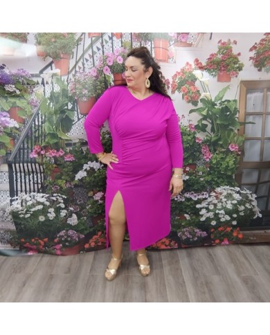 Vestido Lucinda Licra Fría | Drapeado Asimétrico | Estiliza