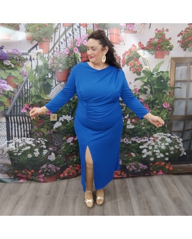 Vestido Lucinda Licra Fría | Drapeado Asimétrico | Estiliza