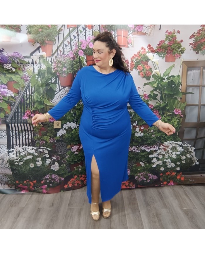 Vestido Lucinda Licra Fría | Drapeado Asimétrico | Estiliza