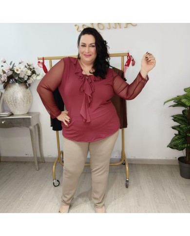 Camisa Volante Gasa - Elegancia y Estilo para Cualquier Ocasión