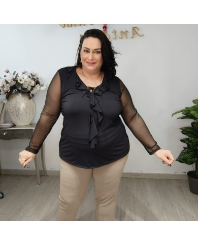 Camisa Volante Gasa - Elegancia y Estilo para Cualquier Ocasión