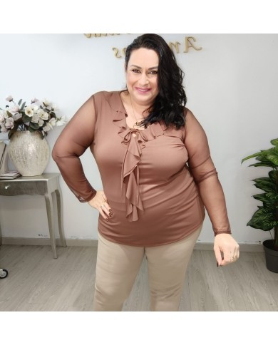 Camisa Volante Gasa - Elegancia y Estilo para Cualquier Ocasión