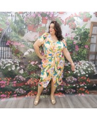 Vestido Monica Floral Midi | Nudo Estilizador | Manga Corta