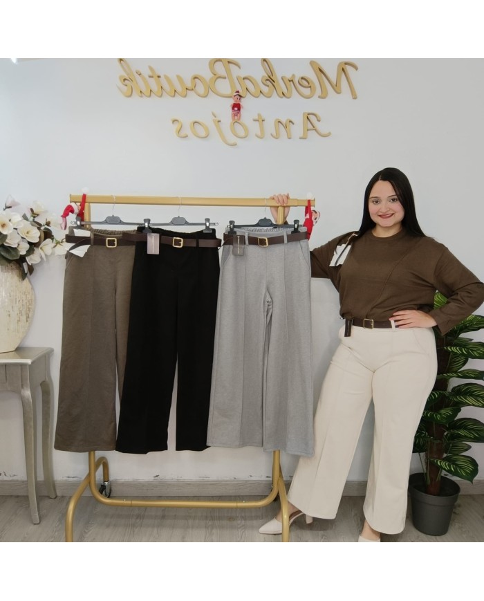 Pantalón Antelina Pata Ancha - Elegancia y Confort