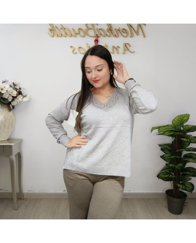 Jersey Pico Encaje - Elegancia y Comodidad