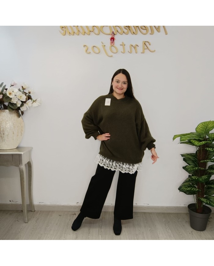 Jersey Puntilla Blanca - Elegancia y Comodidad para Cualquier Ocasión