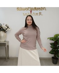 Jersey Básico Cuello Alto Mujer | Punto Manga Larga | Varios Colores