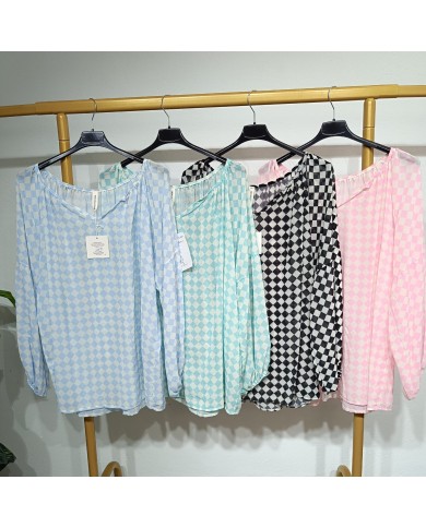 BLUSA GASA ROMBO  - Estilo y Comodidad para el Verano