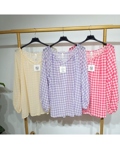 BLUSA GASA ROMBO  - Estilo y Comodidad para el Verano