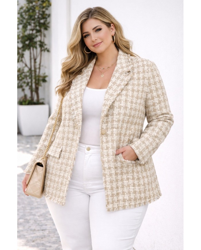 Chaqueta Pata de Gallo Patricia - Estilo y Elegancia