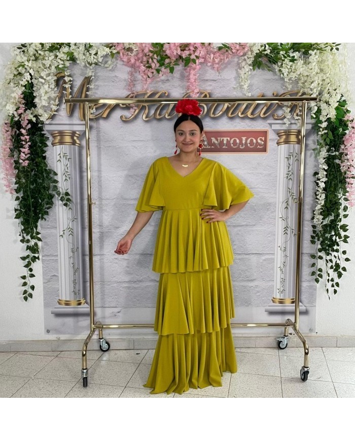 Vestido Flamenco DOLORES - Elegancia Tradicional y Estilo Andaluz