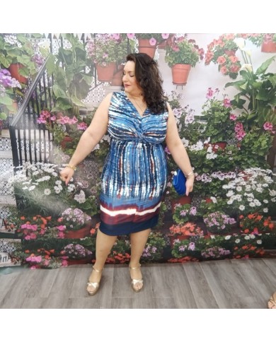 Vestido Eva Midi Licra | Asimétrico Volante Capa | Fruncido