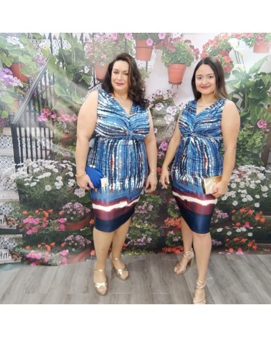 Vestido Eva Midi Licra | Asimétrico Volante Capa | Fruncido