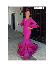 Vestido Lola Liso Flamenco - Elegancia y Tradición