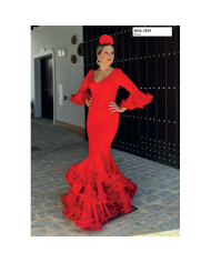 Vestido Lola Liso Flamenco - Elegancia y Tradición