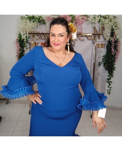 Vestido Lola Liso Flamenco - Elegancia y Tradición