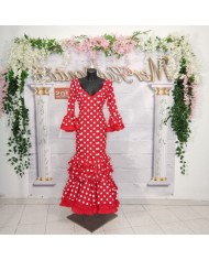 Compra Vestido Macu Lunar Grande Flamenco | Moda Flamenca Online