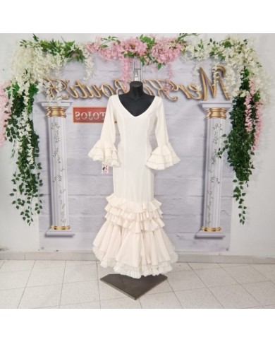 Vestido Maci Liso Flamenco - Elegancia y Tradición en Moda Flamenca