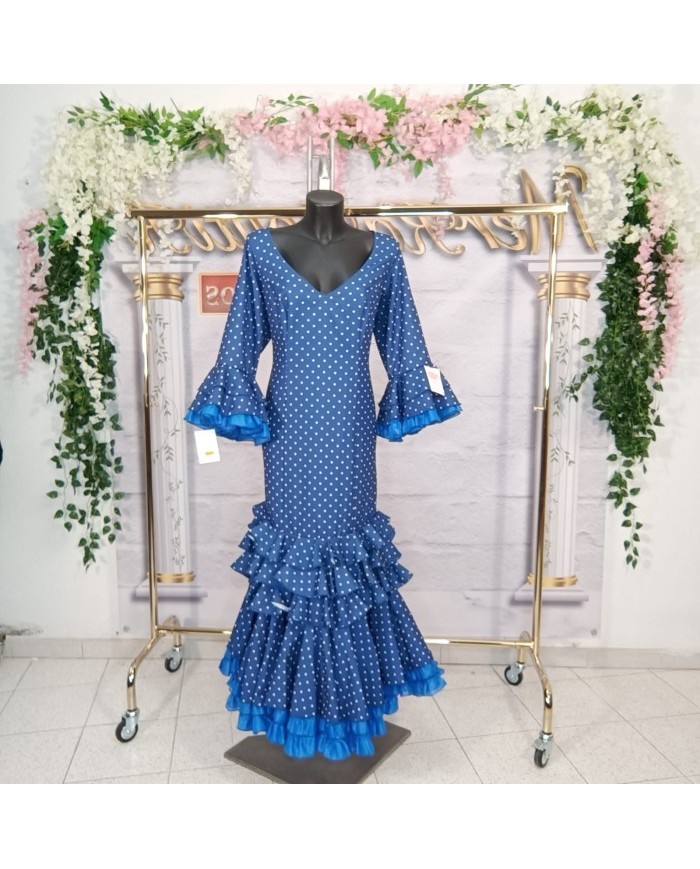 Vestido Flamenco Macu de Lunares Pequeños | Elegancia y Tradición