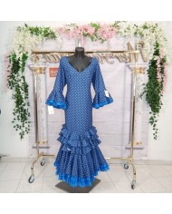 Vestido Flamenco Macu de Lunares Pequeños | Elegancia y Tradición