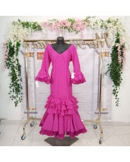 Vestido Flamenco Macu de Lunares Pequeños | Elegancia y Tradición