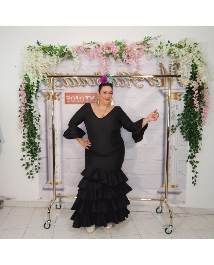 Vestido Chiclana Curvy - Elegancia Flamenca para Mujeres con Curvas