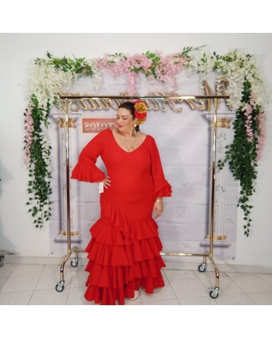 Vestido Chiclana Curvy - Elegancia Flamenca para Mujeres con Curvas