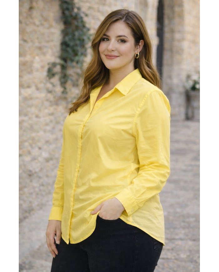 Camisa Básica Blanca Oversize Algodón | Blusa Larga Holgada Mujer | MerkaBoutik