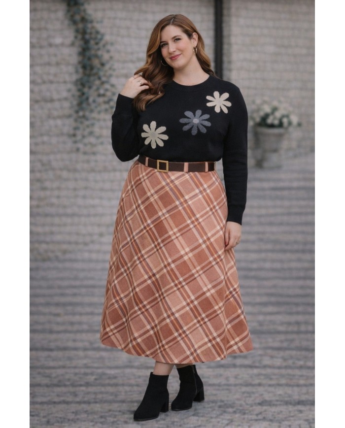 Falda Cuadros Antelina Aldea - Elegancia y Estilo Atemporal