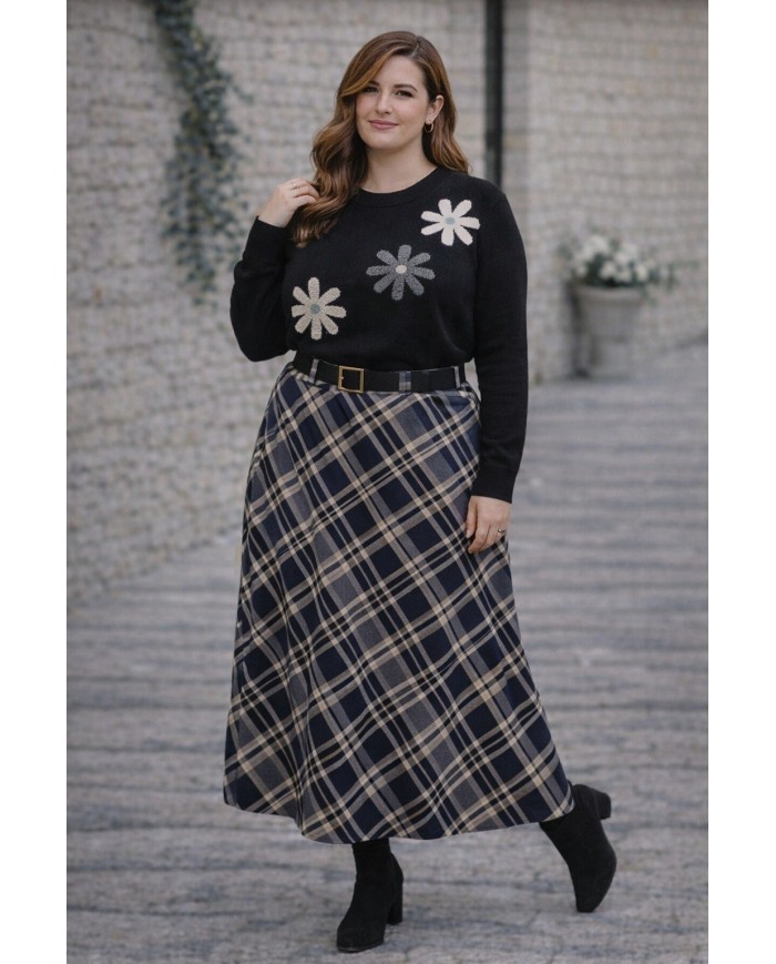 Falda Cuadros Antelina Aldea - Elegancia y Estilo Atemporal