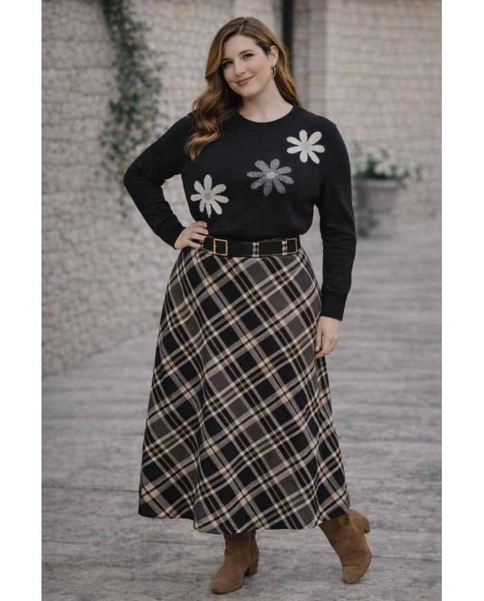 Falda Cuadros Antelina Aldea - Elegancia y Estilo Atemporal