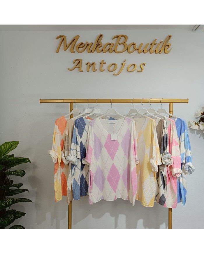 Jersey Angorina Rombos - Elegancia y Confort para el Invierno