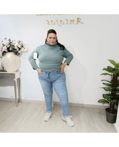 Pantalón Vaquero Pitillo Luna - Elegancia Flamenca y Comodidad