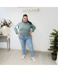 Pantalón Vaquero Pitillo Luna - Elegancia Flamenca y Comodidad