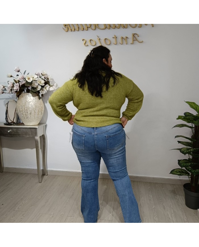 Pantalón Vaquero Campana Liso 446 | Estilo y Comodidad