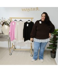 Jersey Puntilla Blanca - Elegancia y Comodidad para Cualquier Ocasión