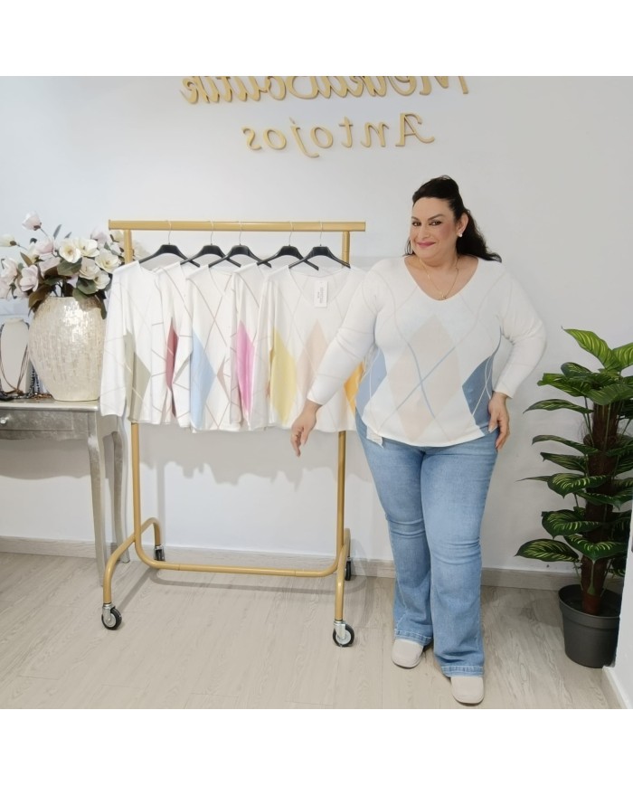 Jersey Angorina Pico Rombo | Elegancia y Confort