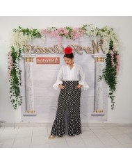 Falda Flamenca Rociera con Bolsillo Lunar - Estilo y Tradición