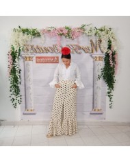 Falda Flamenca Rociera con Bolsillo Lunar - Estilo y Tradición