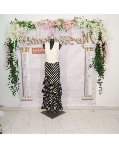 Falda Flamenca Bulería Lunar mediano- Elegancia y Tradición