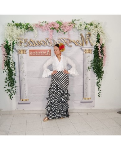 Falda Flamenca Bulería Lunar Grande - Elegancia y Tradición