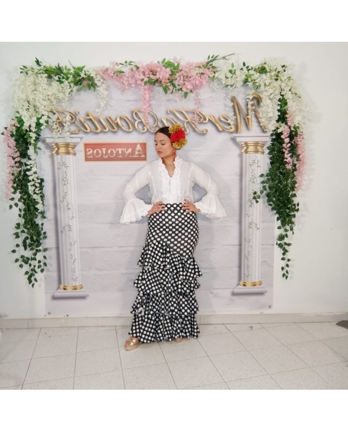 Falda Flamenca Bulería Lunar Grande - Elegancia y Tradición