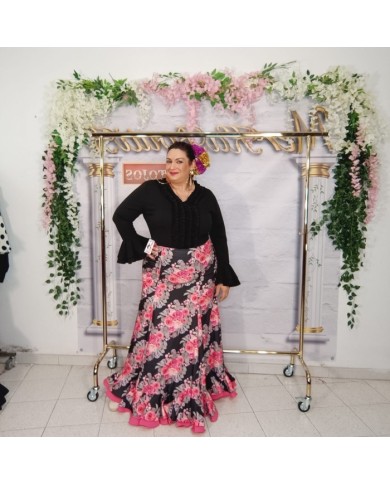 Falda Flamenca Campera Floral - Elegancia y Tradición