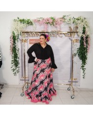 Falda Flamenca Campera Floral - Elegancia y Tradición
